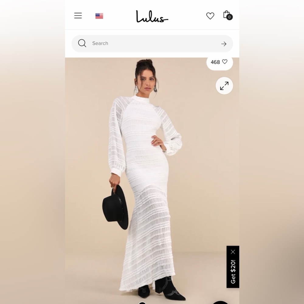 Romantic White Long Sleeve Dress
